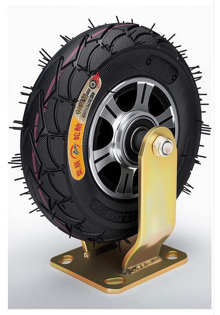 8-10 Inch Thickened Aluminum Alloy Inflatable Rubber Universal Caster Wheel for Handcarts