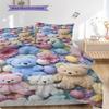 Teddy Bear Pattern Bedding Quilt Set Quilt Cover Pillowcase Home Decoration Birthday Gift (1 * duvet cover + 2 * pillowcase, without core)