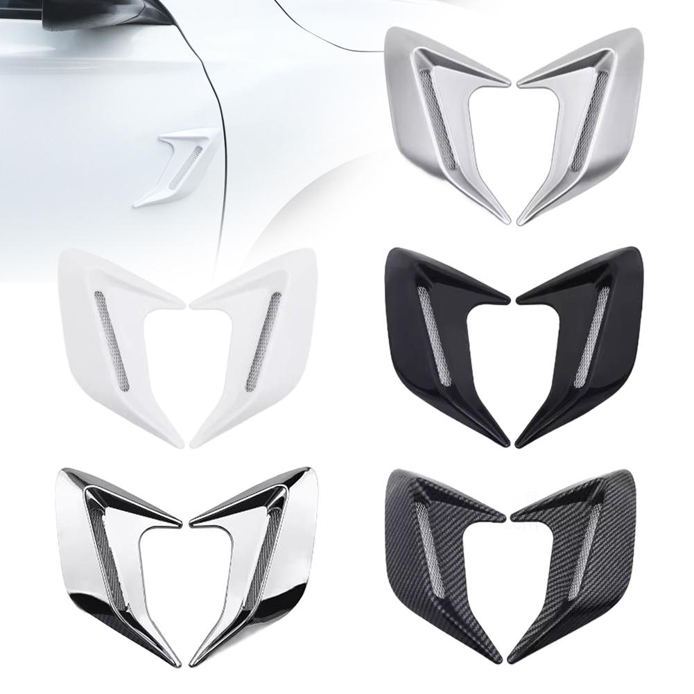 2Pcs 3D Car Side Vent Sticker Air Flow Sticker Shark Gills Side Vent Sticker Car Side Vent Sticker Deco