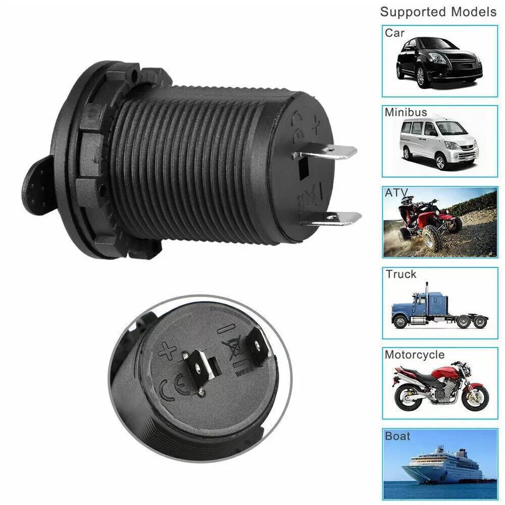 2Pcs Car Cigarette Lighter Socket 12V Waterproof Car Boat Motorcycle Cigarette Lighter Sockets Power Plug Outlet