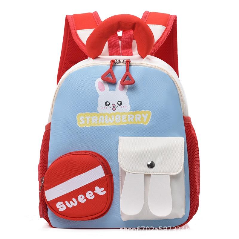 

Elementary school bag new fashion personalized kindergarten backpack cute lightweight weight children s leisure backpack червоний