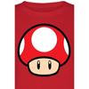T-shirt Super Mario - Femme - Champignon - Rouge - Coupe Standard - Col Classique