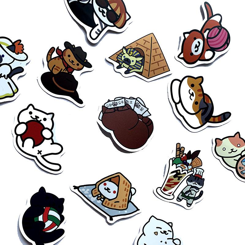 10 30 50Pcs Cute Cat Stickers For Suitcase Skateboard Laptop Luggage Fridge Phone Car Styling Diy Decal Sticker