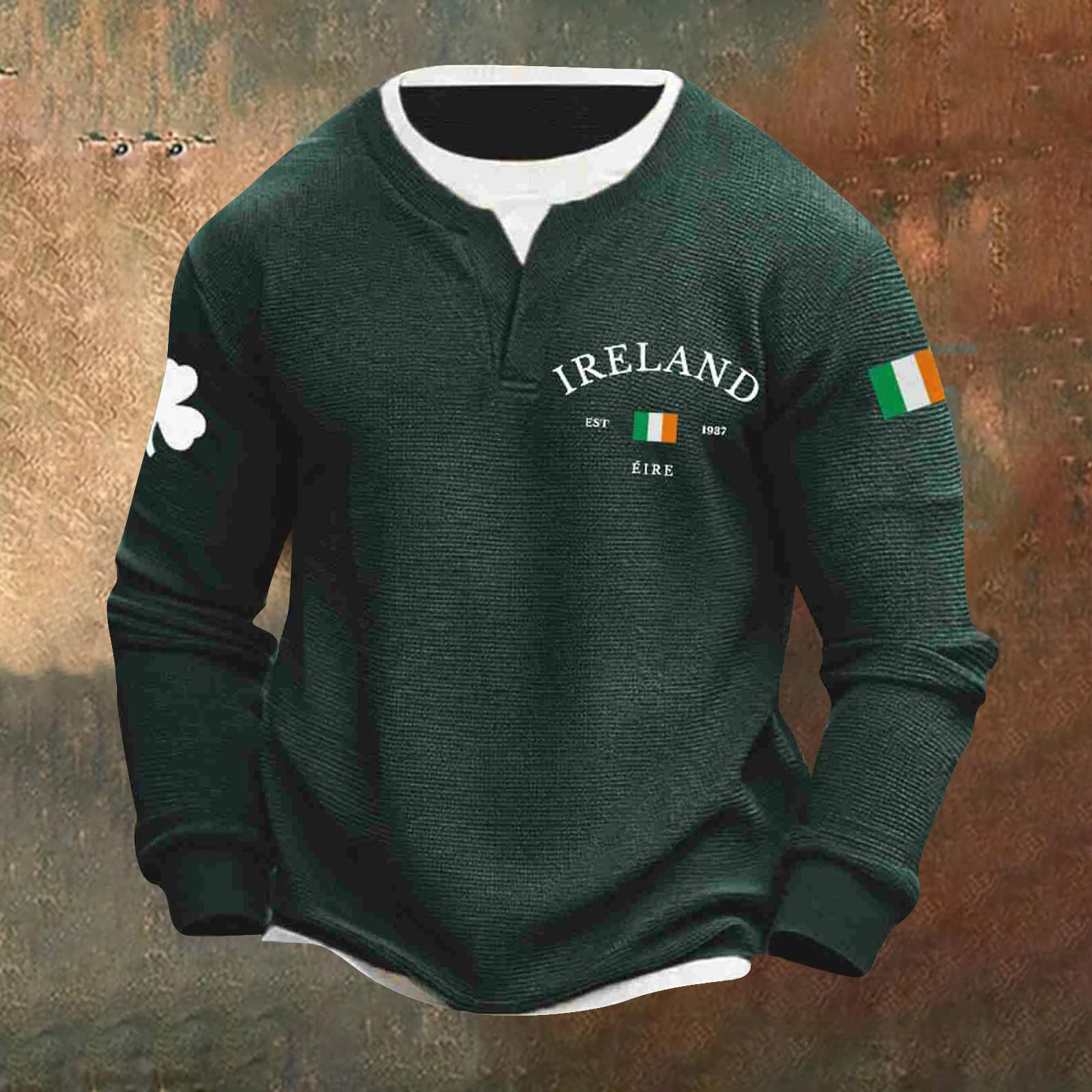 Мужская винтажная футболка с длинным рукавом для активного отдыха L армия зеленый 2313₽