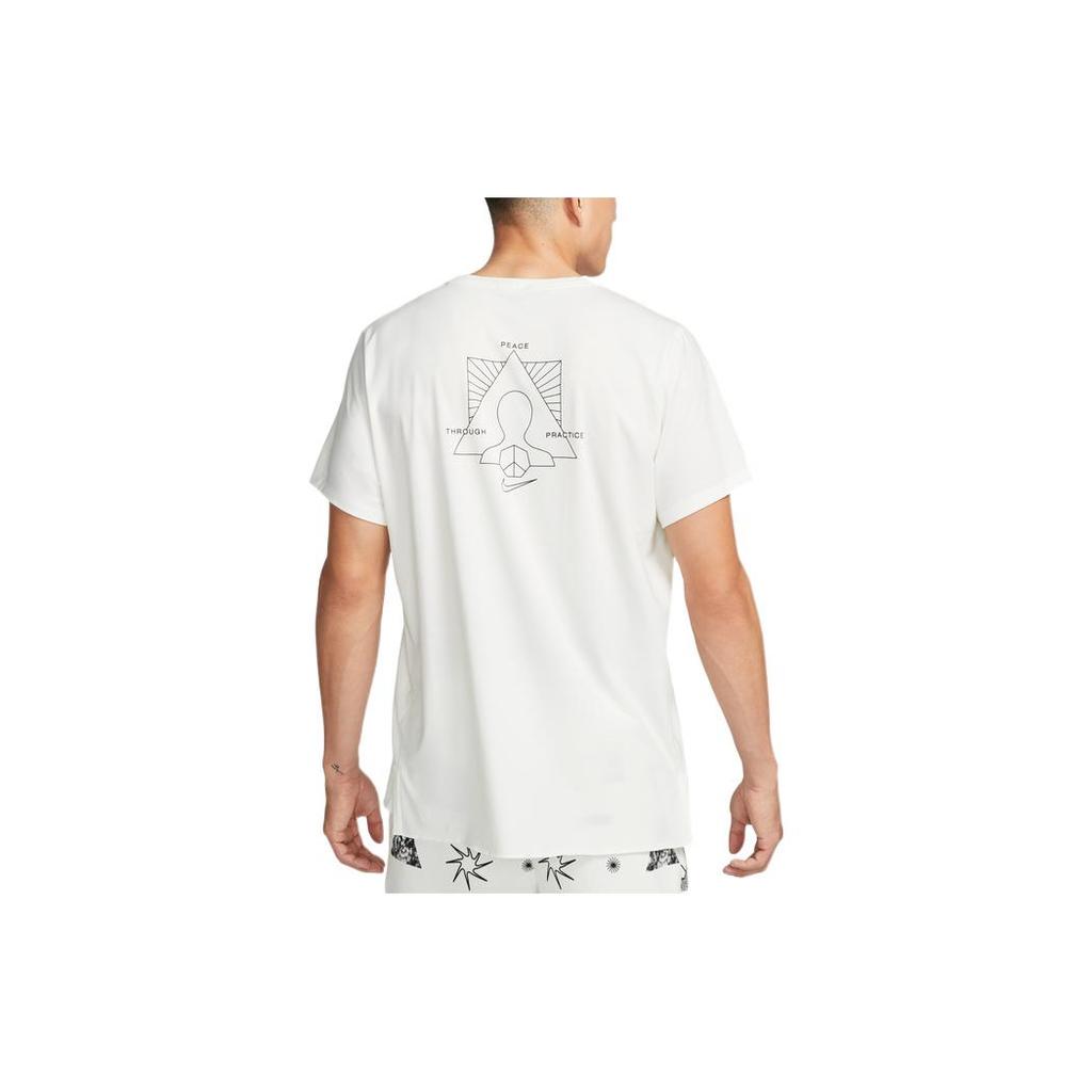 Nike T Shirts Men's White Crew Neck Moderate Straight Fit DM8142-133