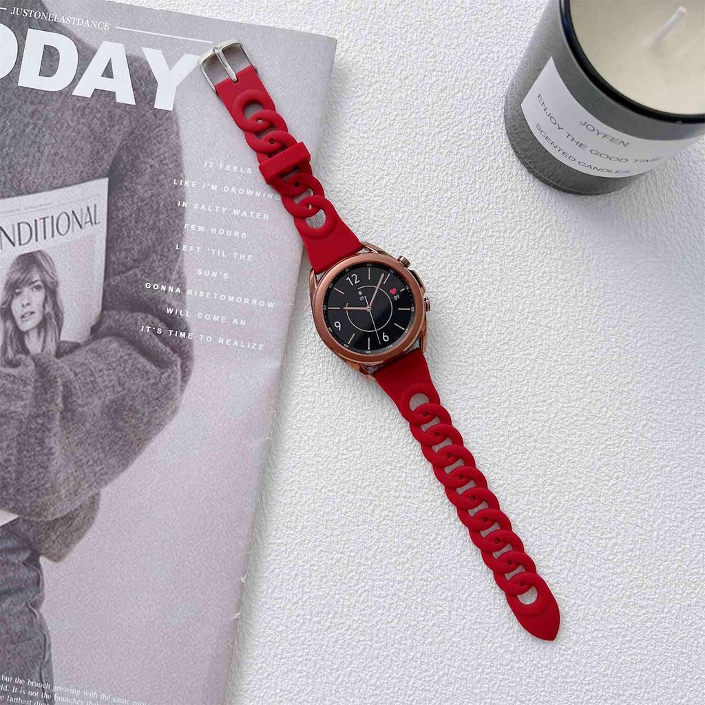 For Samsung Galaxy Watch 5 40mm/44mm/Watch 5 Pro 45mm Circle Design Watch Strap Sport Silicone Watch Band Replacement