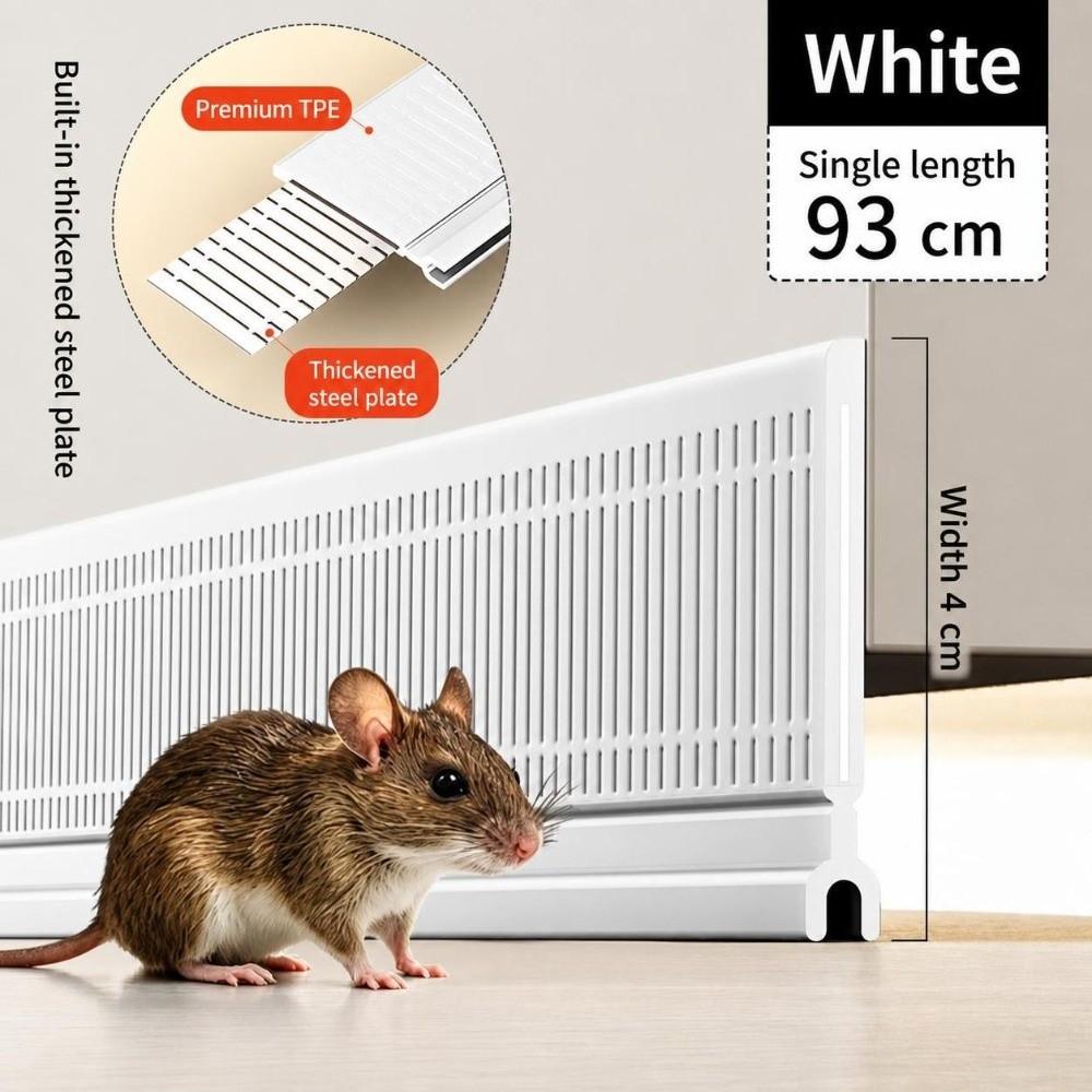 Built In Steel Insert Door Weather Stripping TPE Mouse Proof Door Seal Household
