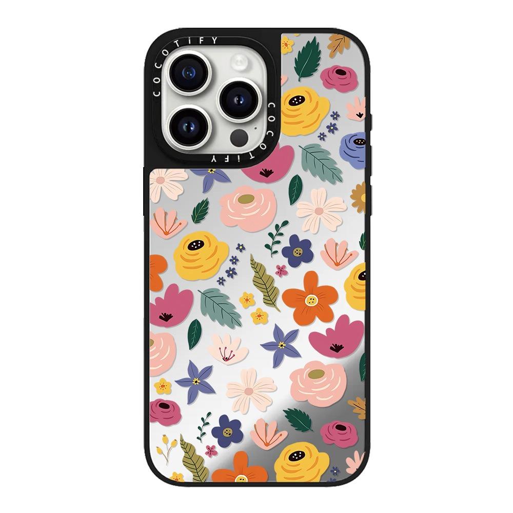 Plaid Flower for Apple 15pro Mobile Phone Case for IPhone14promax Protective Cover 13/16 Female 12 Trendy Brand