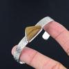 Daughters Day Deal 925 Sterling Silver Trillion Natural Polychrome Jasper Bangle