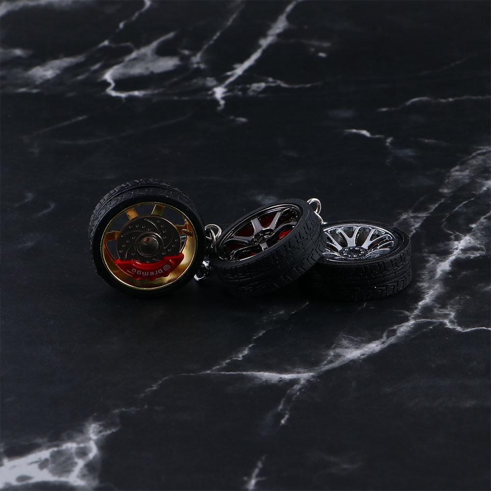 Creative Car Key Chain Brake Discs Key Ring Simulation Tire RIM Wheel Keyring Car Wheel Keychain