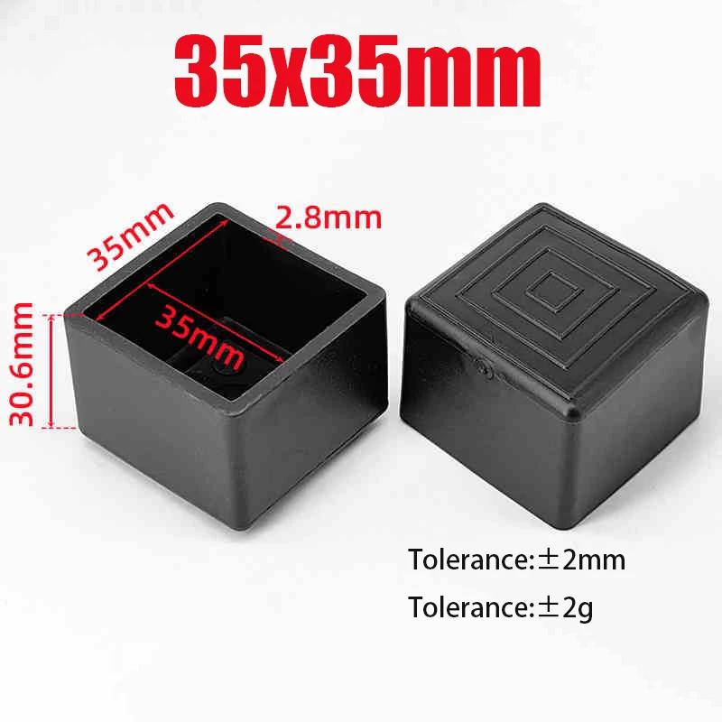 Black PVC Furniture Table Foot Tip Chairs Legs Pad Protector Cover Square/Round Caps Pipe Plug Lid Tube Hole Protection End Cap