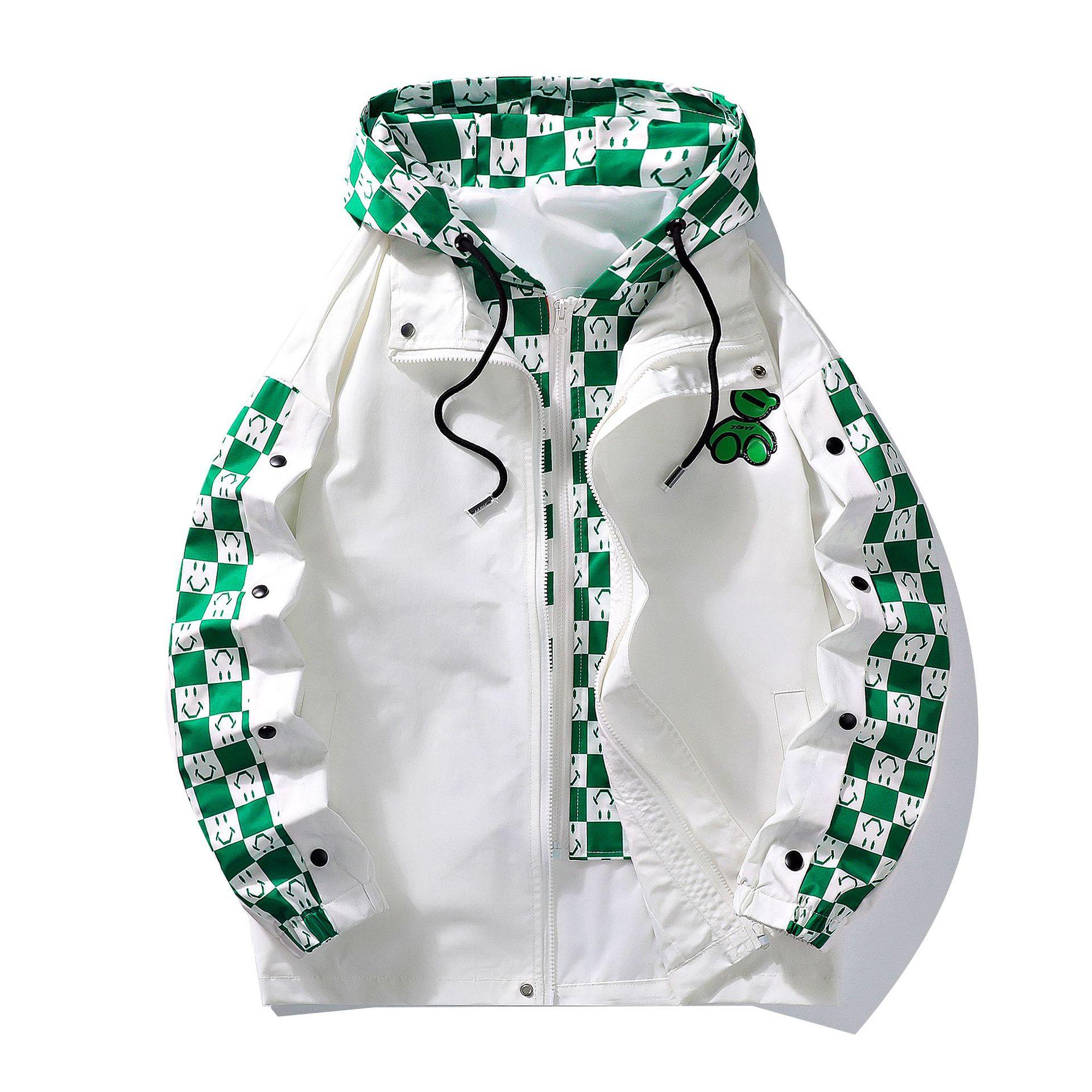 

Весенне-осенний тренд Мужская куртка Куртка с воротником-стойкой Повседневная мода Универсальный свободный тренд Универсальный топ M белый