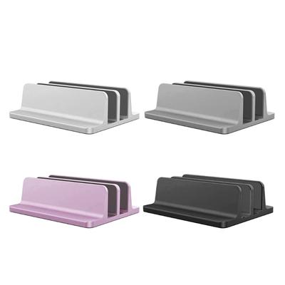 Vertical Laptop Stand Double Desktop Stand Holder with Adjustable Dock for Tablet Laptop Space Saving