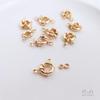 14K Gold-Filled Color-Preserving Spring Steering Wheel Clasp Connector for Pearl Necklace/Bracelet DIY Jewelry Accessories.