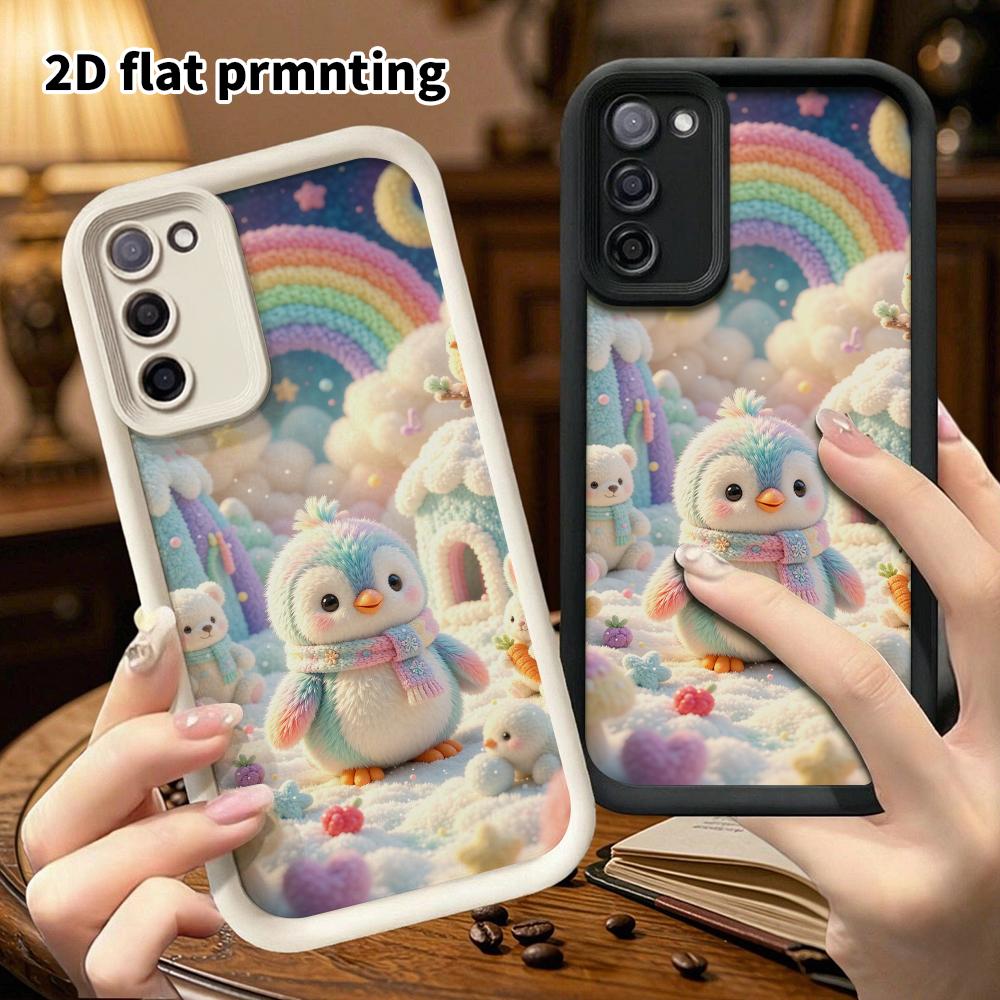 Phone Case: 2D Flat, Fits Samsung Galaxy A34 A35 M05 M06 S20 S22 S21 FE Plus 5G Protective Case, Frozen Penguin Kingdom, Perfect Christmas and Hallowe