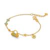 Golden Enamel Lotus Koi Fish Bracelet: Women's Chinese-Style Jewelry