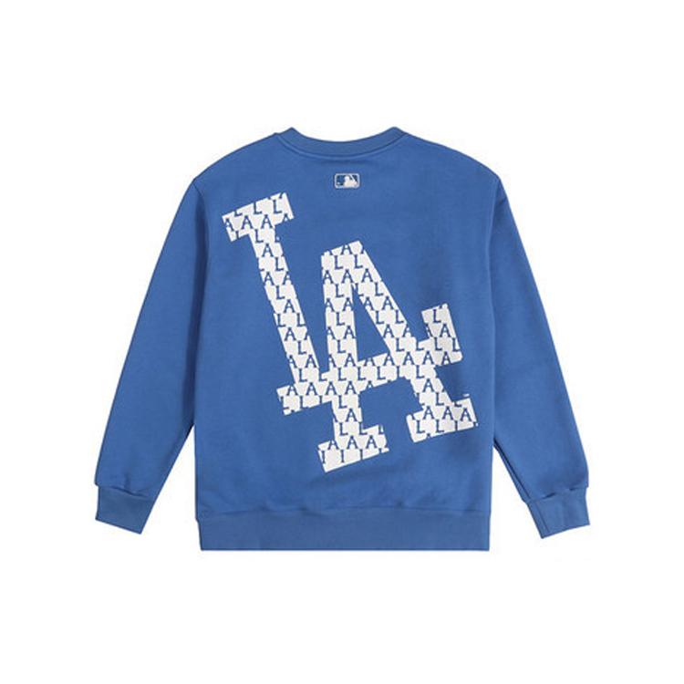 MLB Old Flower Sweatshirts Unisex Blue Crew Neck Moderate Regular 31MTM2111-07U XS