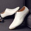 2025 New Men’s Patent Leather Shoes  British Style Men's Dress Shoes Lace Up Pointed Toe Wedding Business Party Social Shoe Male
