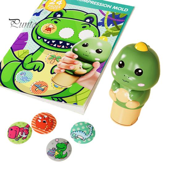Sticker Stamper Set 100-Page Cute Pattern Stickers Arts And Crafts Fidget Toy Collectible Cartoon Character