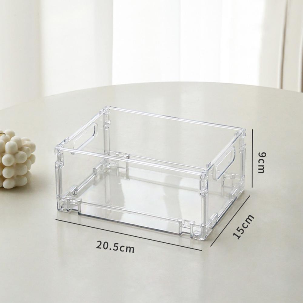 Transparent Desktop Cosmetic Storage Drawer Stackable Storage Box Acrylic Rack Sundries Snack Makeup Storage Basket Organizer