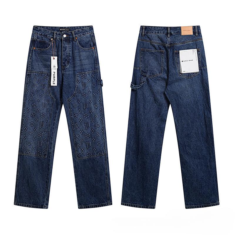 Erkekler İçin Splicing Flare Kot Pantolon Stacked Pantolon Streetwear Pantolon Harajuku Goth Bol Paça Punk Uzun Pantolon