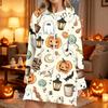 Women's Casual Long Sleeve Halloween Print Hoodie Pullover Top