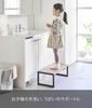 Yamazaki Step Stool W60 Black W60 X D28 X Tower Step Wide Type No Assembly Required 10126 (Yamazaki) [Finished Product] H20.1cm