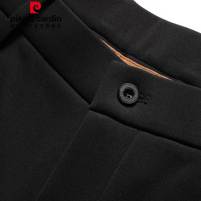 Pierre Cardin Men's Thick Wool Silk Lyocell Blend Straight-Leg Trousers