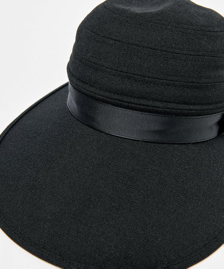 [Munsingwear] Cap, 2-way Visor, UV Protection, Heat Insulation, Linen Material, Cosmetic Care Tape, Golf, MG5SCP00L, Women's, BK00 (black)