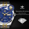OUPINKE Men's Watch Geneva Pattern Dial Mechanical Watch Waterproof High-end Watch