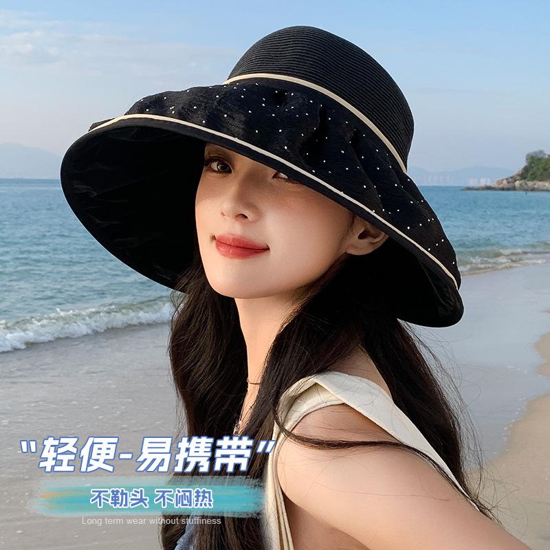 Summer Hat Women's Spring and Autumn Sunshade Sunscreen Hat Bucket Hat UV Protection Temperament Advanced Sense of Moisture