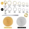 Jewelry Making Chain 1000x Jump Rings 40x Lobster Clasps with Curved Tweezers Jump Ring Opener DIY Jewelry Gold Silver