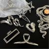 2024 Silver Shark Clip for Women - Large Metal Grip Hair Accessory