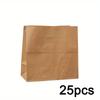 25pcs Kraft Paper Bags with Handles Tote Bag for Wedding Shower Gift Shopping Takeout Restaurants Gift Bags Treat Bags for Birthdays Parties Holidays