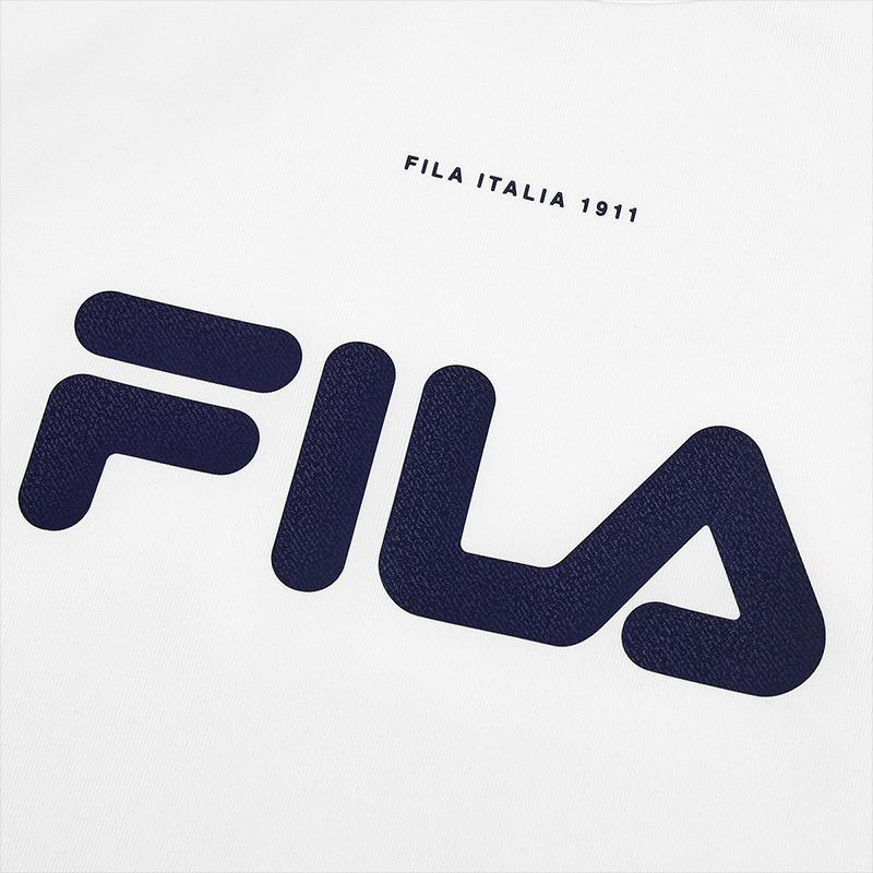 Fila Fashionable Versatile Knitted Short Sleeve T-Shirt Men Tops Cloud-Mushroom-White F11M519101FWT