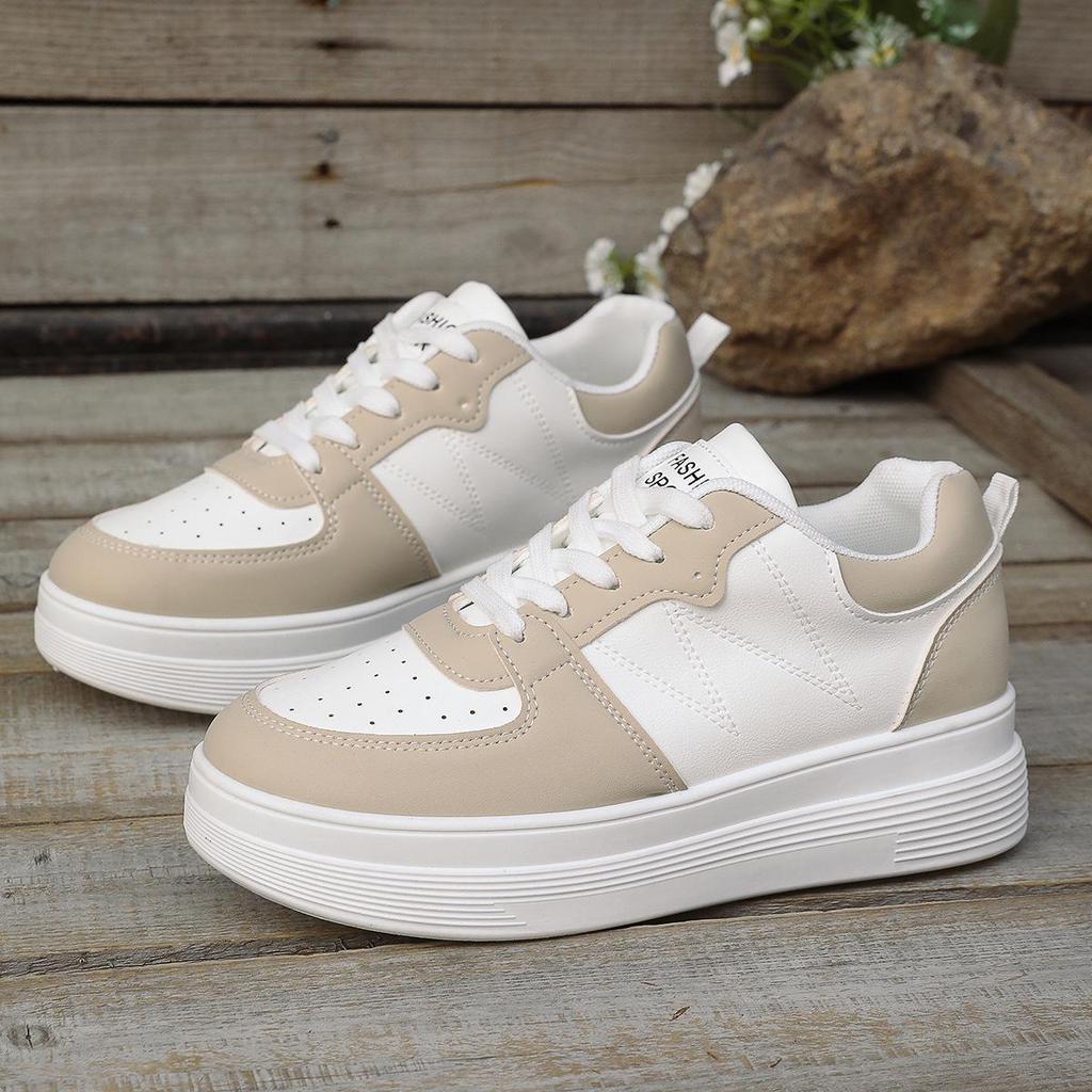 Damsneakers med platå, Fritidsskor, Atletiska skor med dold höjdökning