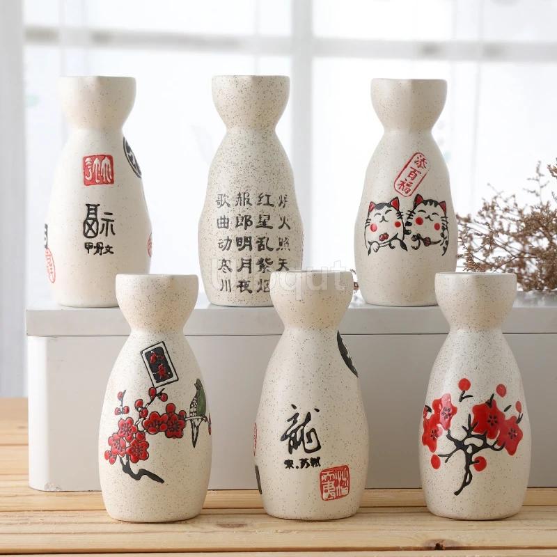Restaurant decoration Decorative sashimi Salmon garnish bottle Dry ice small pot ice cup Wine bottle Japanese creative ceramics