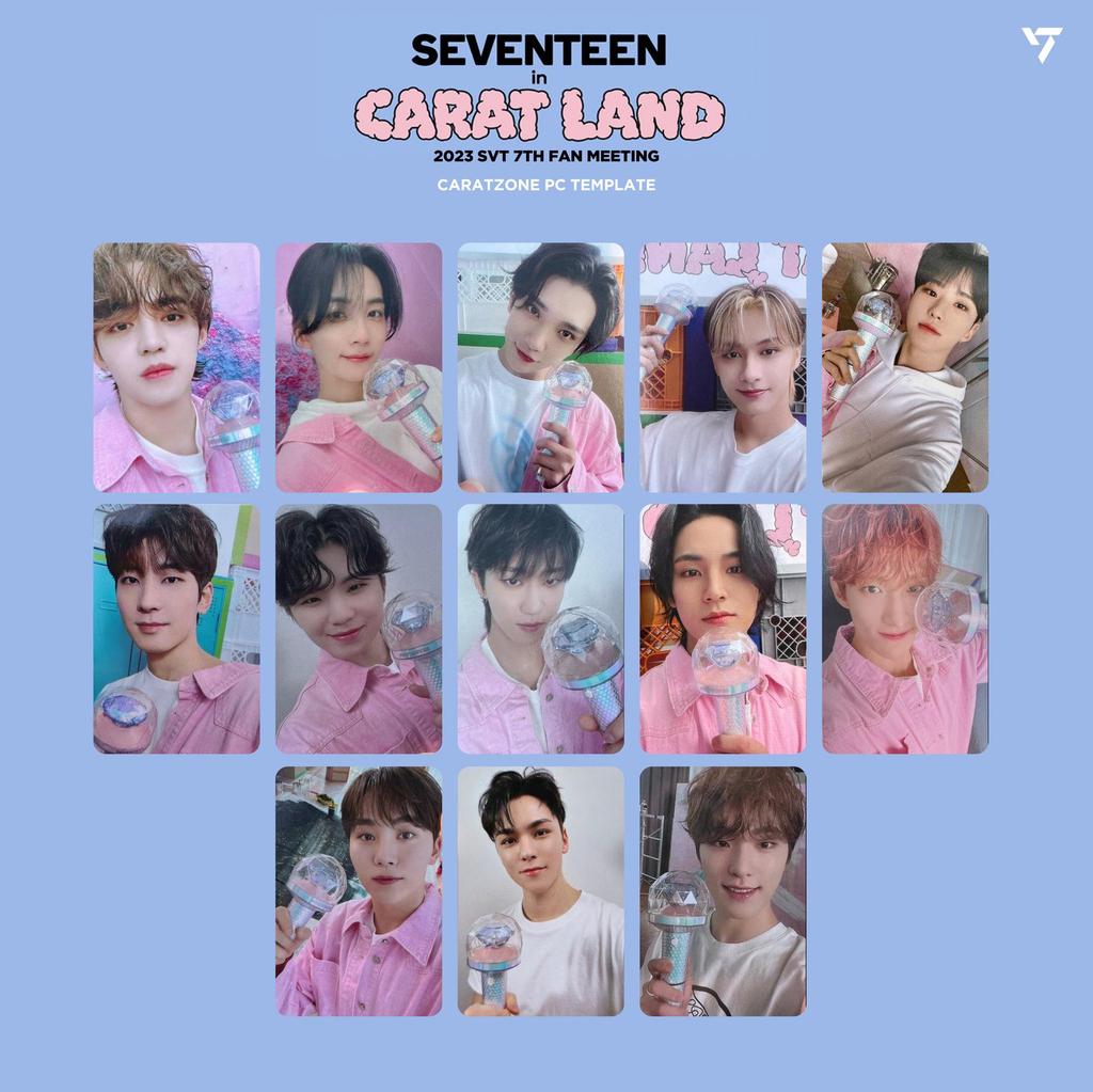 SEVENTEEN Group 2023 CARATLAND Lightstick Card: Carat Island Caratzone Random Photocard.
