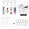 Keychain DIY Making Supplies with for Key Rings Personalized Unfinished Ornament