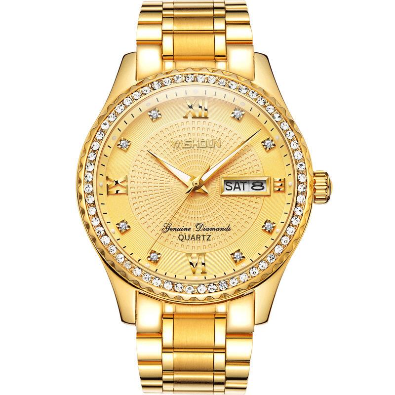 

Годинник Повністю автоматичний кварцовий годинник Модний розкішний чоловічий годинник із діамантами Модний тренд Водонепроникний чоловічий годинник