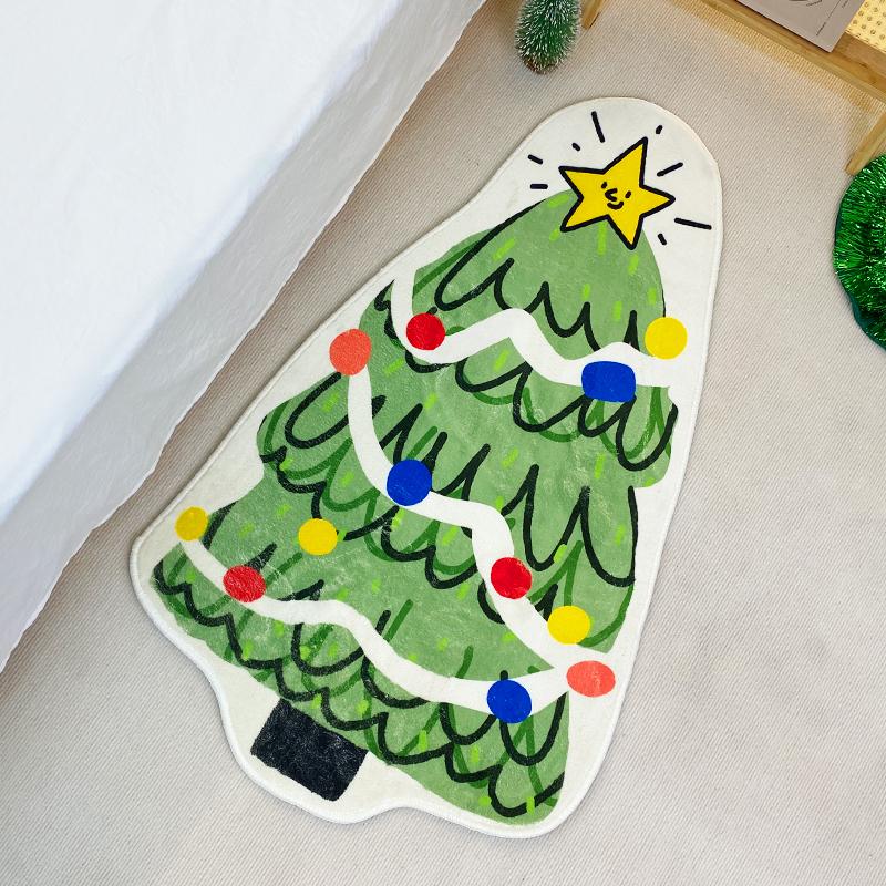 

VIKAMA Рождественский Имитация Кашемира Ковер Креативный Милый Дом Гостиная Спальня Сцена Атмосфера Украшение Подарки 45x70cm 18x28inch