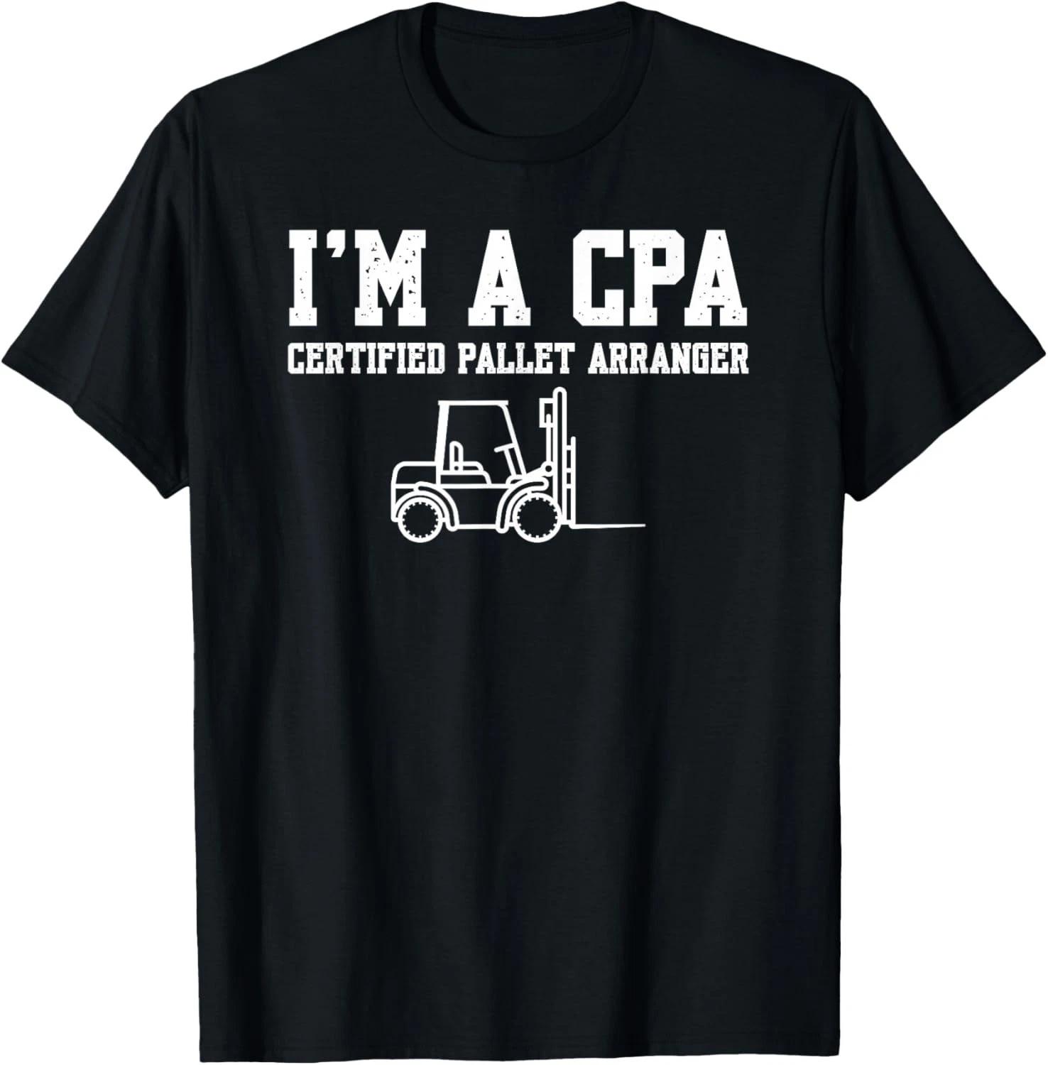 Смешная футболка «Оператор погрузчика» с надписью «Сертифицированный укладчик паллет» 3XL