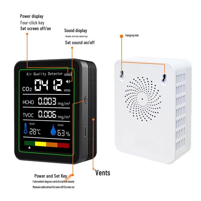 Smart Air Quality Detector: Formaldehyde, CO2, and TVOC Sensor