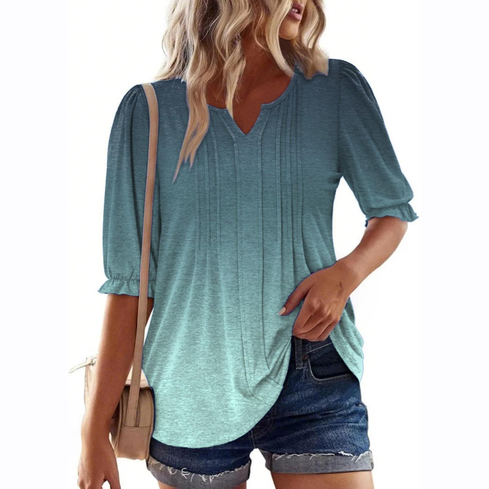 

Женские повседневные свободные рубашки модные топы футболки футболки M чёрный