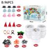 41/86/96/117/131Pcs/Set DIY Christmas Clay Snowman Kit Kids Handmade Build a Snowman Modeling Clay Crafts Xmas Stocking Stuffers Holiday Gift