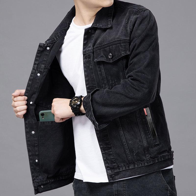 Men's Trendy 2021 Slim Fit Denim Jacket with Fleece Lining