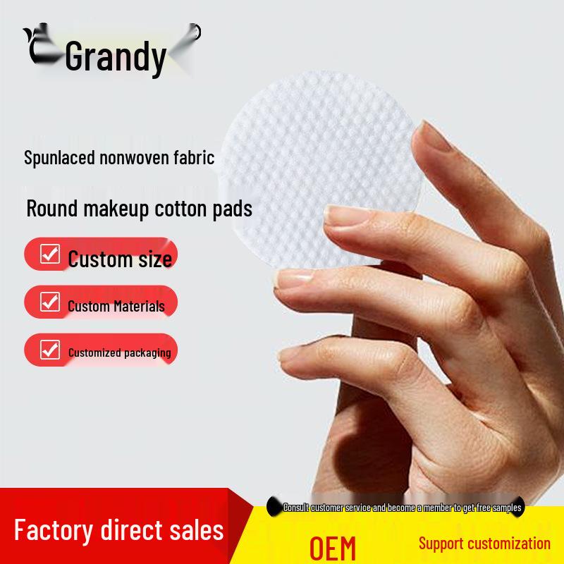 Makyaj ve Güzellik Aletleri İçin Non-Woven Yuvarlak Pamuk Pedler - Tek Kullanımlık ve Islak Kompres
