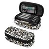Pencil Pouch Printed 300D Polyester Smooth Zipper with Mesh Pocket Removable Divider and Pen Slots for Middle School Students