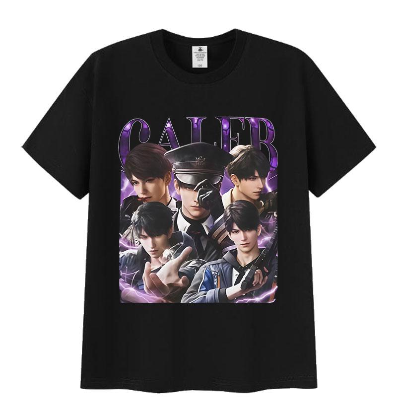 

Футболки с принтом Girl Dinner Love and Deepspace Caleb Мужские Женские Летние Хлопковые Футболки с Круглым Вырезом Ретро Оверсайз Футболка с Коротким Рукавом 4XL