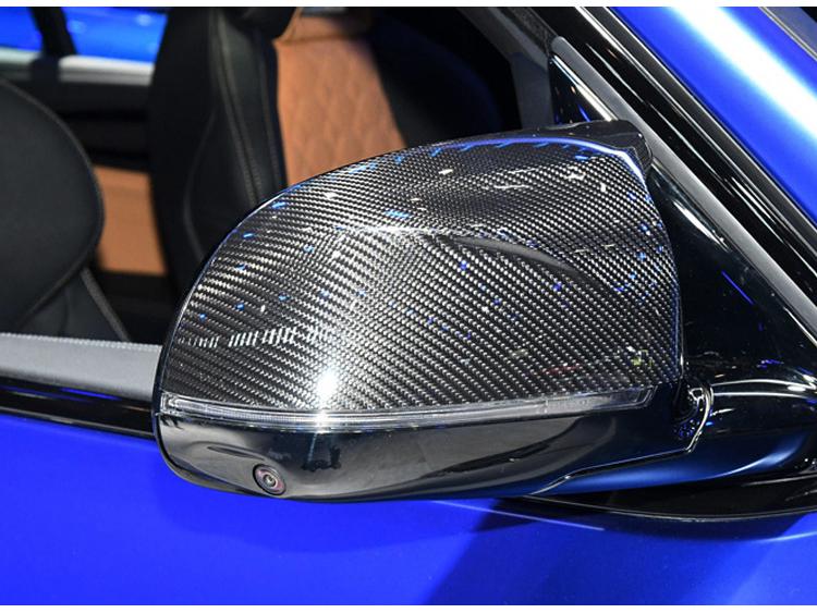 Dry Carbon Fiber Rearview Mirror Shell Set for BMW X3/X4/X5/X6/X7 – Four-Piece Kit